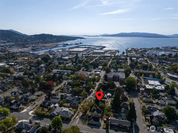 Easily walk to the waterfront or downtown from the property.