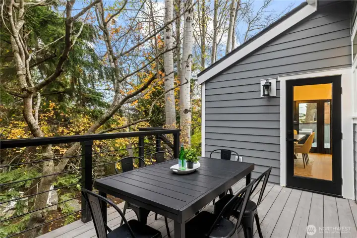 Plenty of outdoor decks to enjoy! Right off the kitchen.