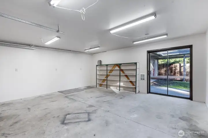 Garage with Slider to Patio