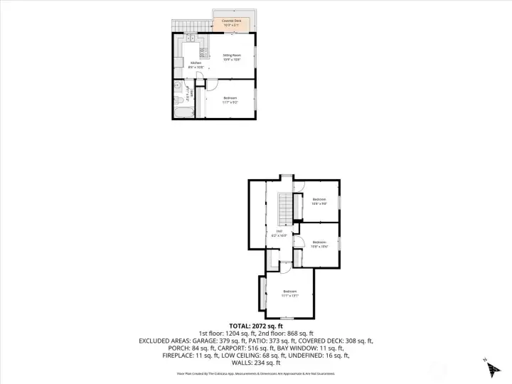 Upper floor house and apartment