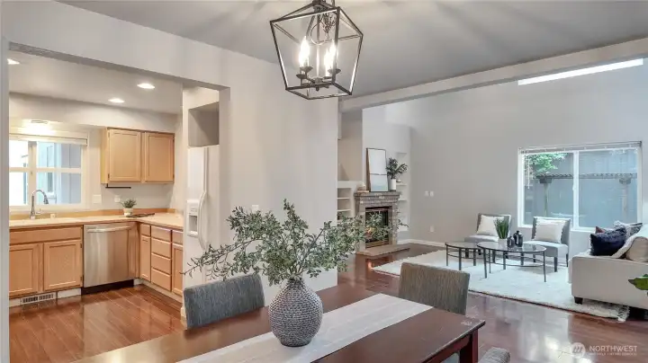 View From Dining Room Towards Great Room And Kitchen