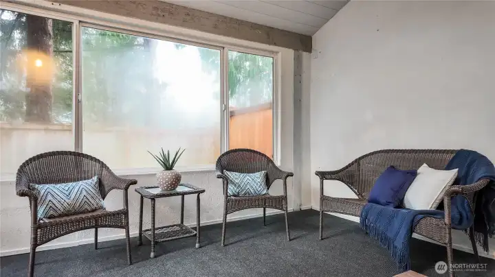 Sunroom Off Dining Room, Through Sliding Glass Door