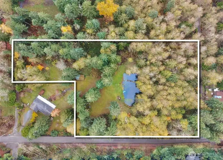 Overhead view with approximate boundaries in white.