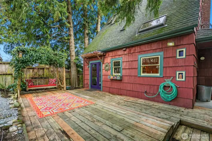 The private backyard is sheer perfection. Inviting, peaceful and low maintenance.