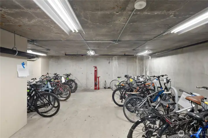 Secure bike storage makes it easy to explore Ballard and enjoy a car-free lifestyle.