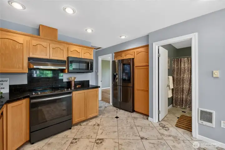Upgraded appliances make cooking a breeze and the Samsung high tech refrigerator is included Upgraded appliances make cooking a breeze and the Samsung high tech refrigerator is included