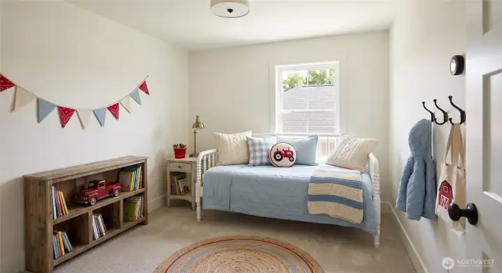 3rd bedroom on 2nd floor, digitally staged.