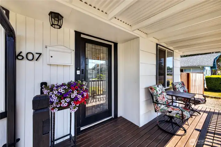 Enjoy sunset views from your front porch.