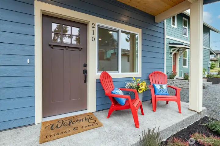 Inviting front porch