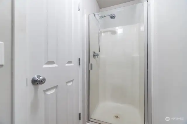 The primary bath also has a shower!