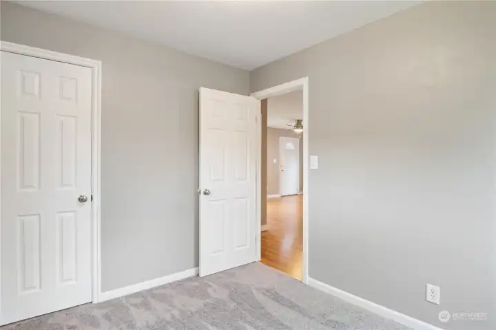 Back bedroom faces backyard