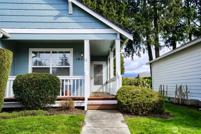 Front of the home with a covered porch