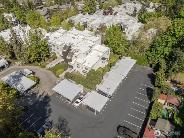 The building is the furthest one up providing great territorial views and plenty of guest parking