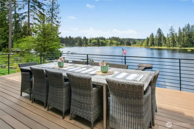 Plenty of room on the expansive deck for al fresco dining.
