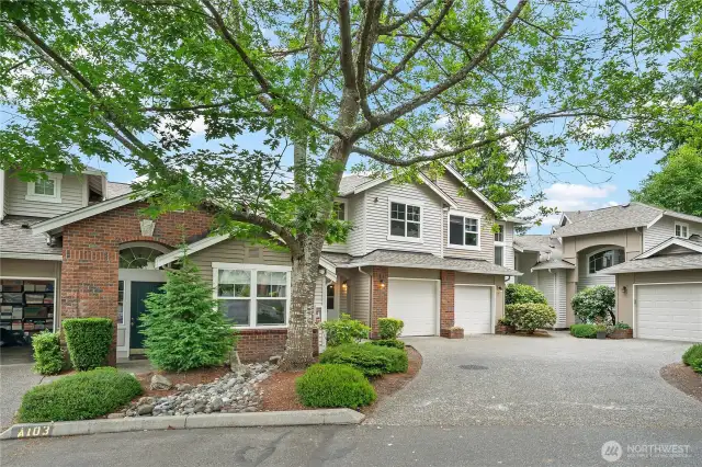 Middle unit offers added privacy and insulation from both sides.