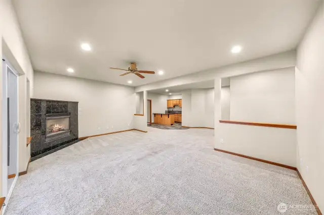 Kitchen and large walk-in pantry just off the living area.