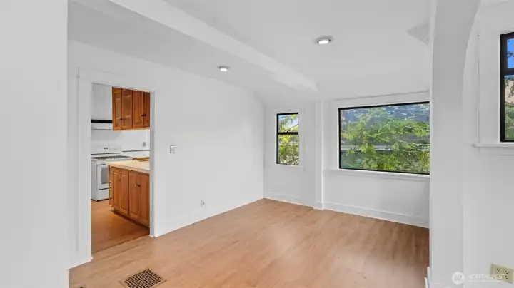 Generous-sized dining room