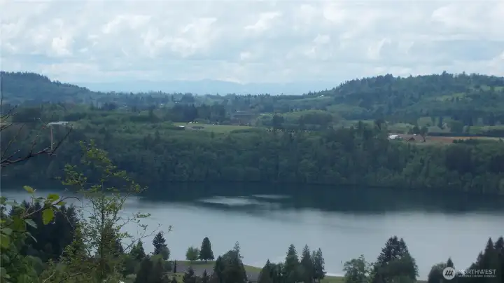 Riffe lake fishing with a view.