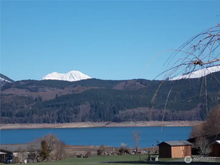 Riffe lake fishing with a view.
