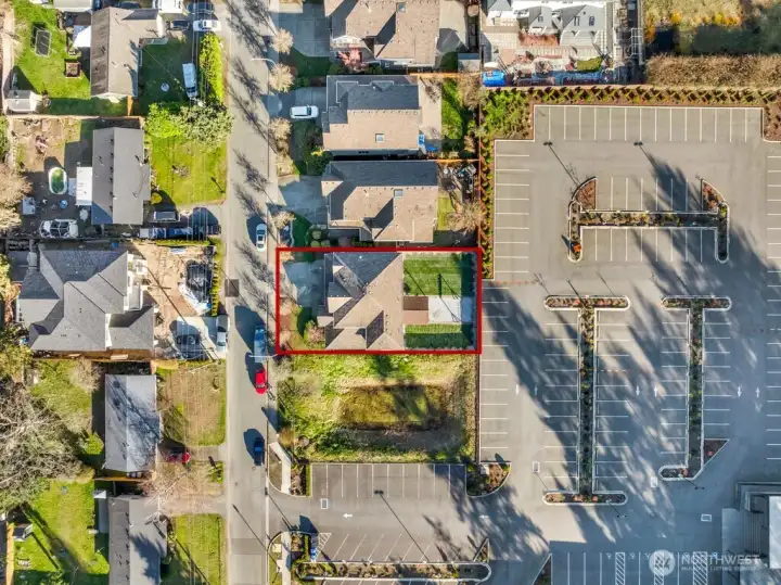 Private location next to retention pond and church parking lot for added parking and privacy