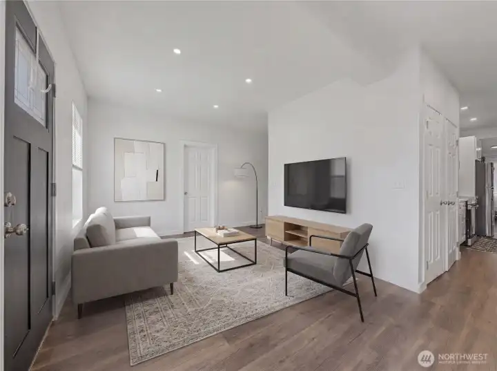 Virtually staged. Living Room