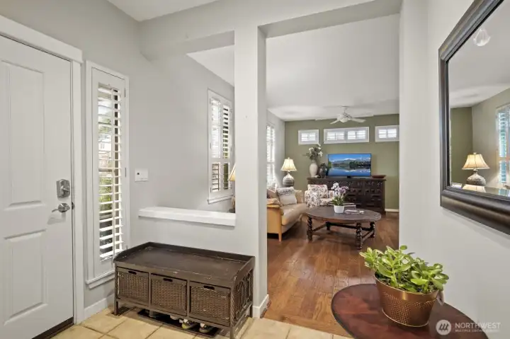 Tiled entry foyer.