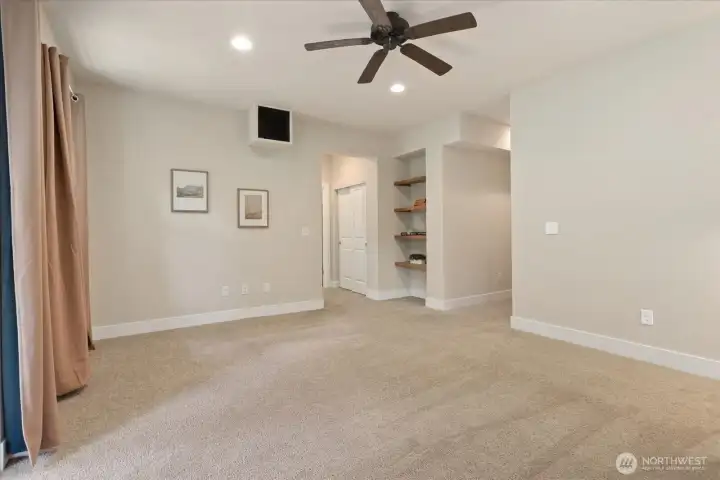 Daylight basement living area