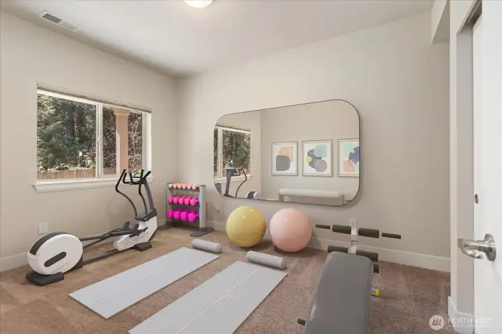 Downstairs - bedroom 5 Virtually staged