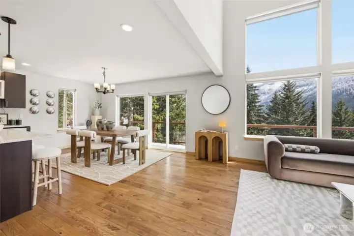 Ascend the stairs to find stunning mountain views