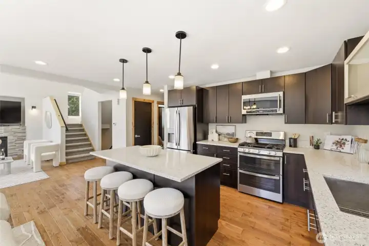 Top-of-the-line stainless steel appliances