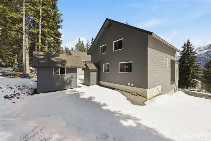 The property features a well built shed for additional storage for all your mountain gear
