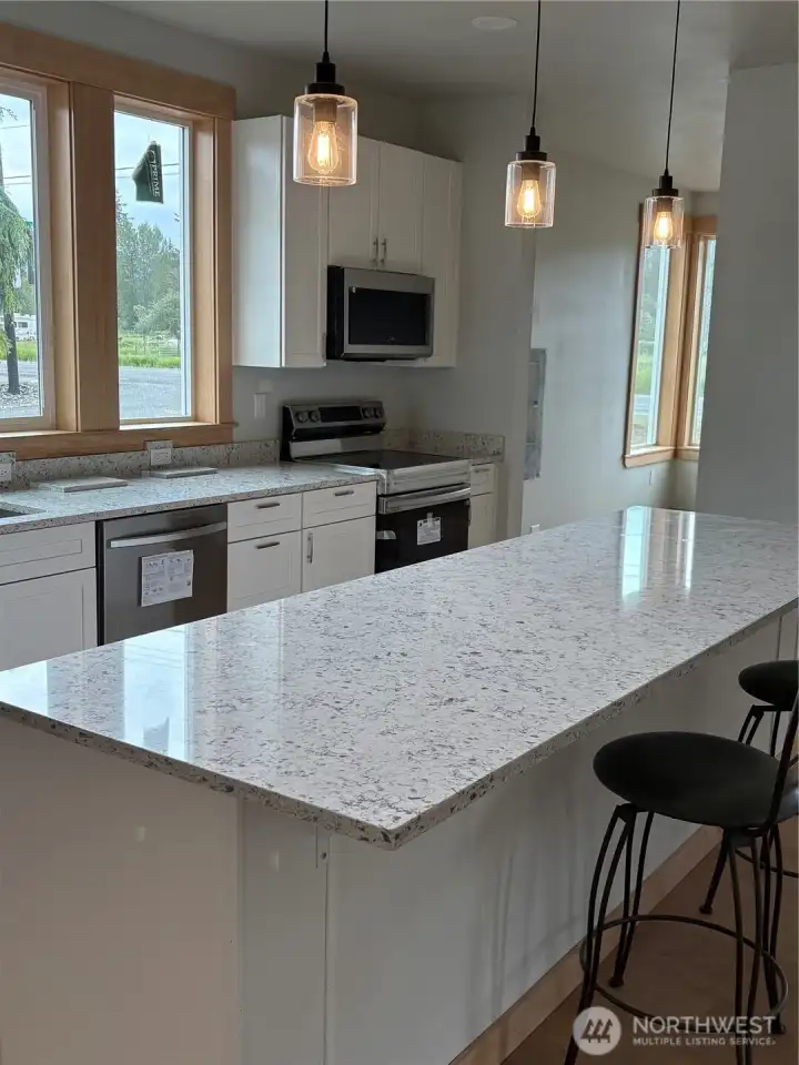 Kitchen with 9' Island