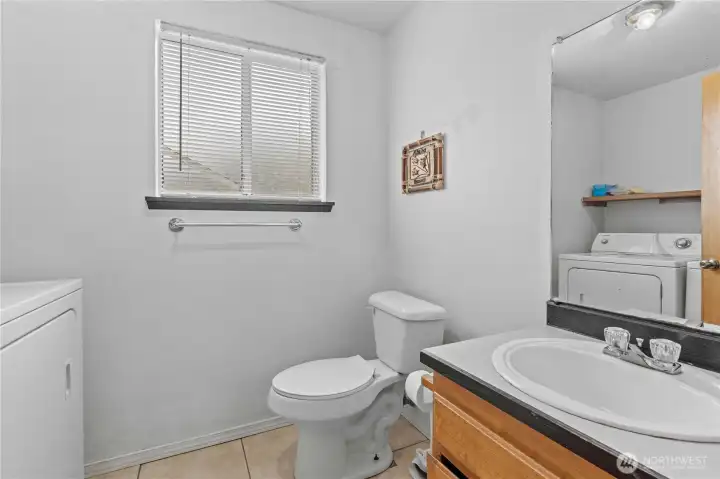 Laundry and half bath downstairs