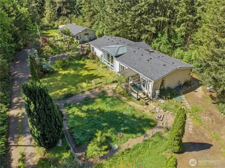 Arial view of property