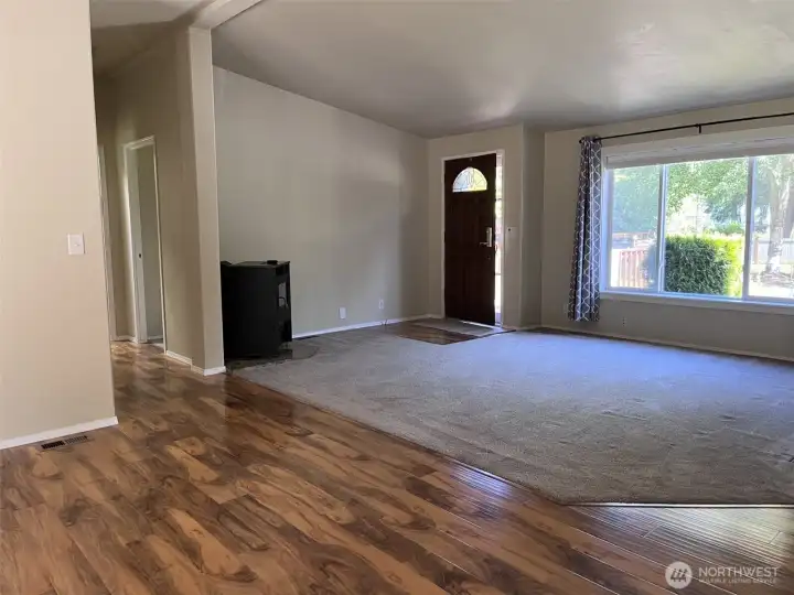 Living Room with pellet stove