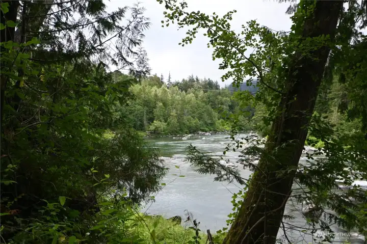 View from high bank.