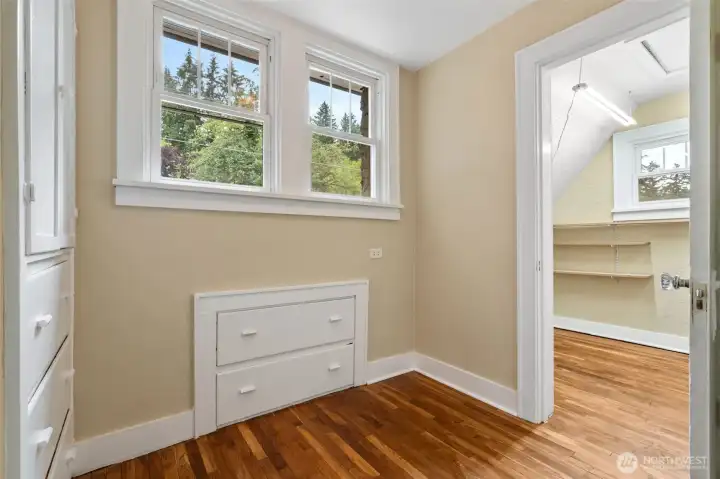 Built-ins off the upper- floor office gives this home even more character and convenience. Built-ins off the upper- floor office gives this home even more character and convenience.