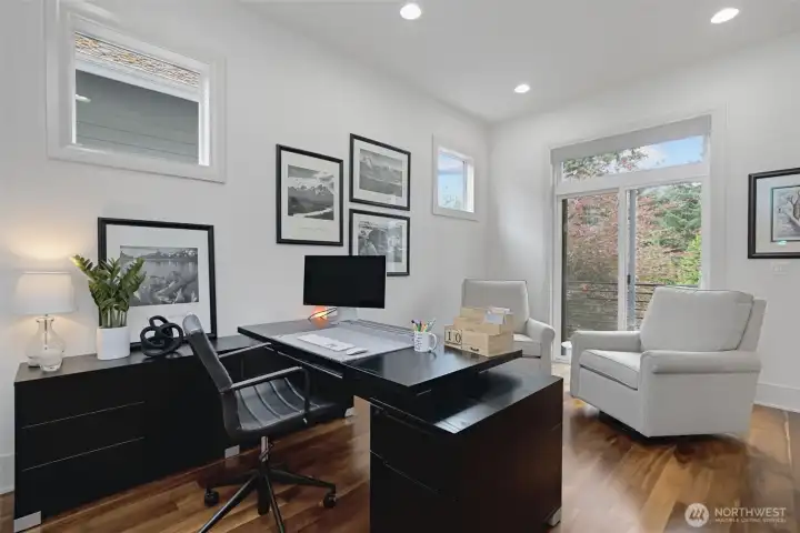 2nd angle of office with Murphy Bed.