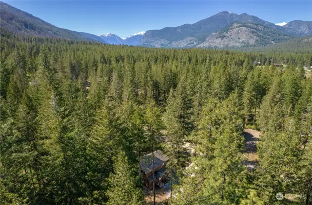 Imagine the perfect weekend at Bear Paw Cabin, tucked into a treed setting and enjoying ridge top Mountain views from this awesome location in the Woodlands between Winthrop and Mazama.  2 Bed, Loft, and 2.5 bath. Solid wood doors. Beautiful features built into this 1,440-sf home is classic. Trail system nearby access. Especially great getaway, quietly awaits your visit.