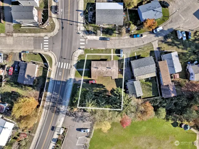 Aerial view of the property