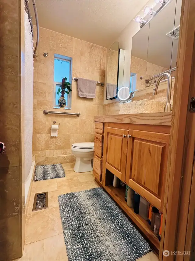 Spacious 3/4 Bathroom