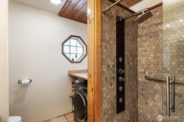 Primary tiled shower