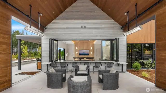 Lots of covered patio space for socializing