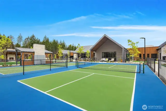 Outdoor pickleball courts