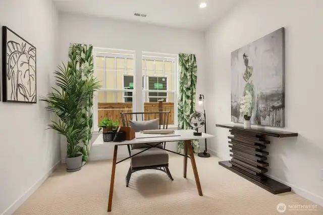Office with double doors