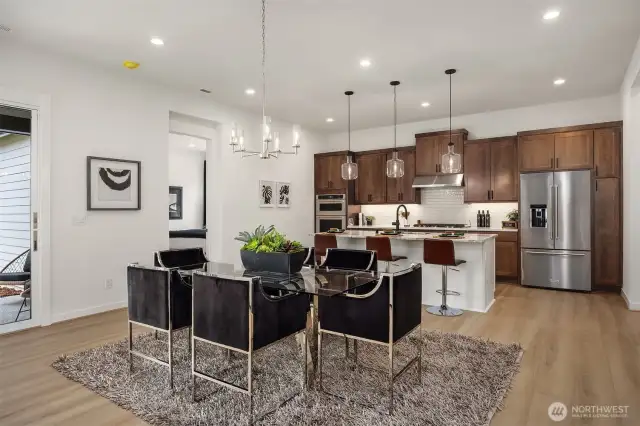 Dining area open to kitchen