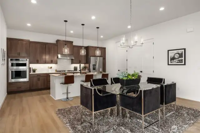 Dining area and kitchen
