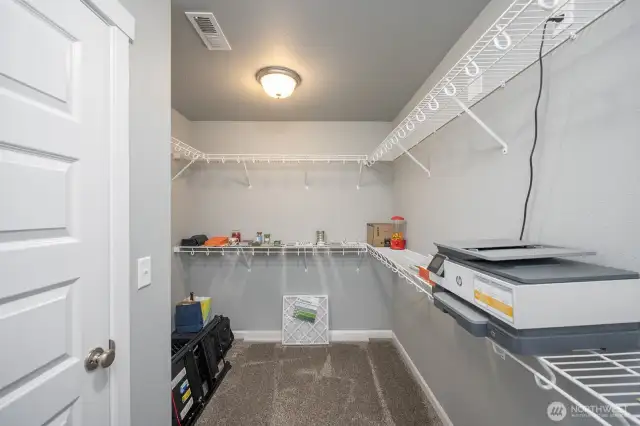 Huge primary closet.