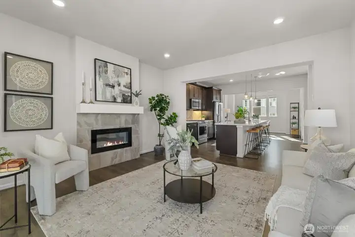 The living room opens to a private balcony