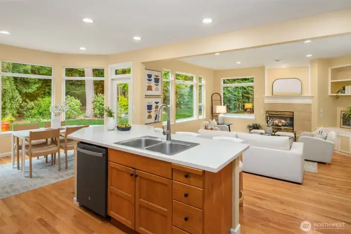 Bright, inviting kitchen.